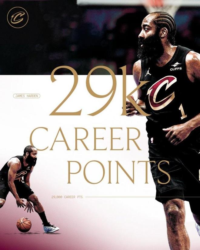 哈登解锁29000分里程碑 骑士横扫残阵76人